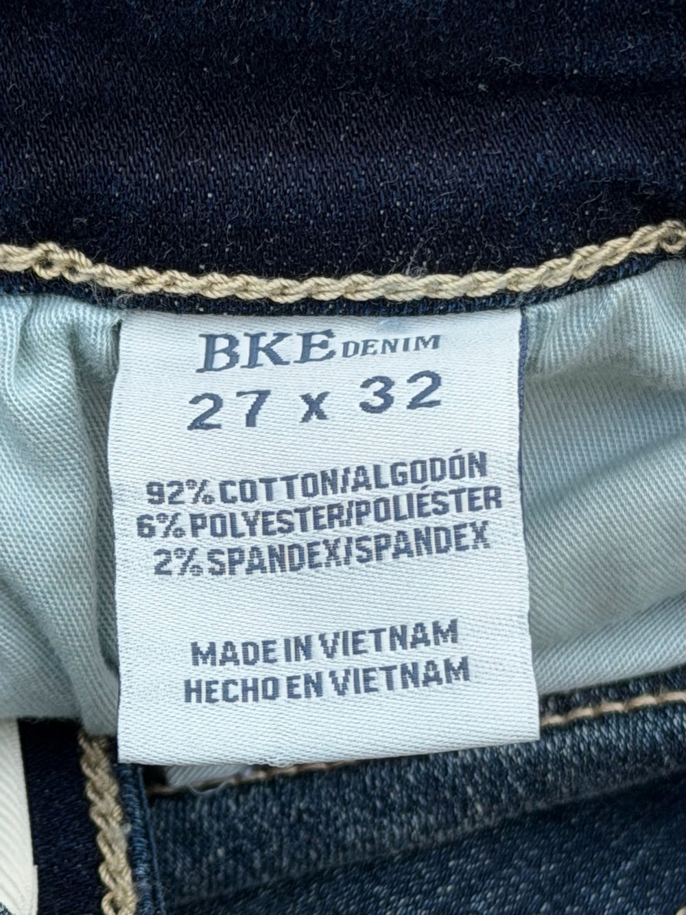 BKE Payton Straight Jeans Women’s 27x32 Dark Wash Mid Rise Stretch Denim - Picture 5 of 10